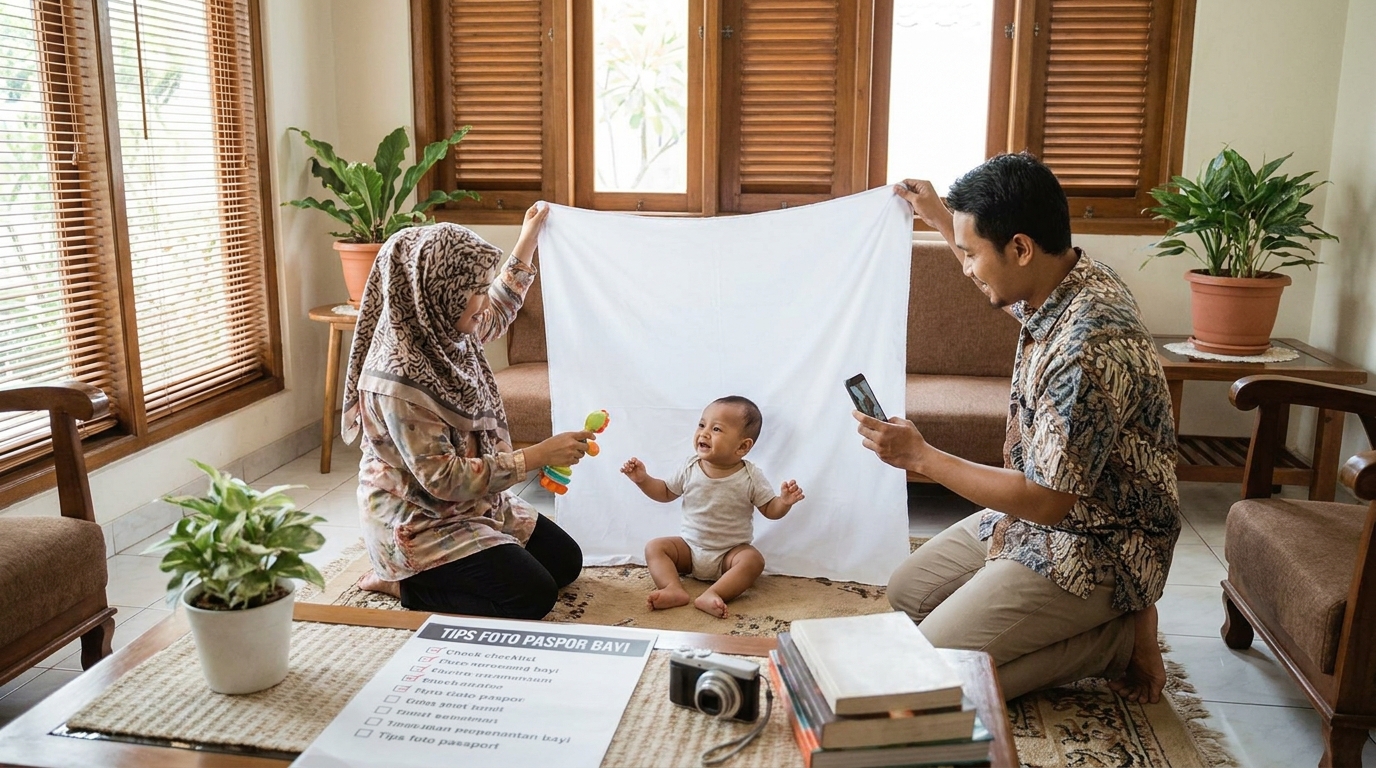 Panduan Praktis Foto Paspor Bayi Sendiri di Rumah (Edisi 2026)