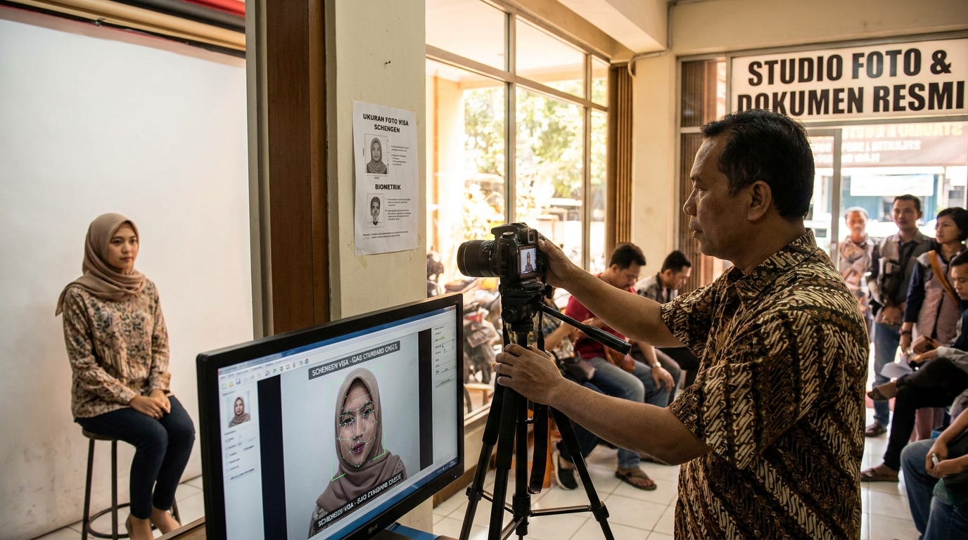 Panduan Ukuran Foto Visa Schengen 2026: Standar Biometrik ICAO Terbaru