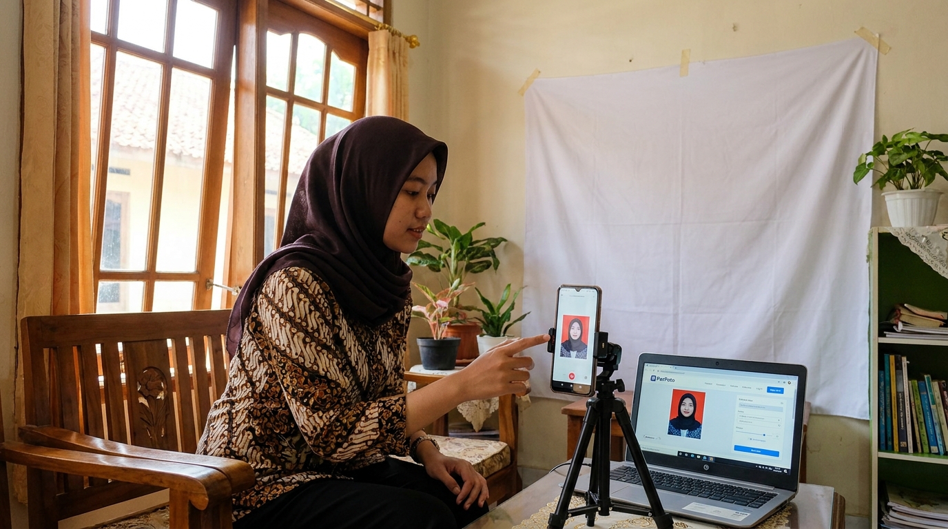 Cara Foto Pas Foto di Rumah Hasil Profesional (Update 2026)