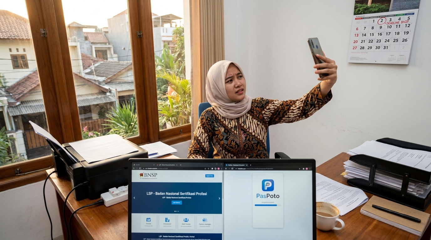 Panduan Pas Foto BNSP 2026: Syarat, Background, dan Atribut