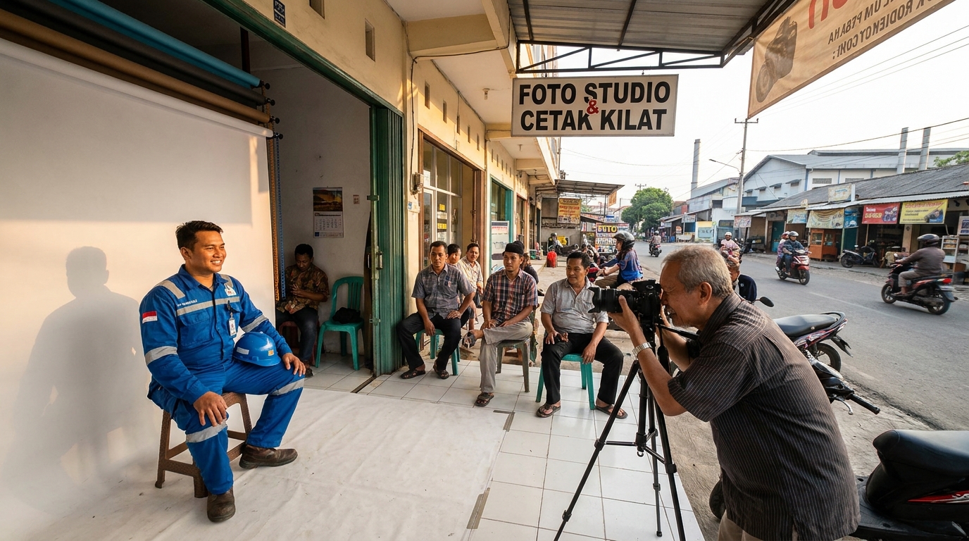 Panduan Lengkap Pas Foto Teknisi Mesin Industri 2026: Syarat & Tips Profesional