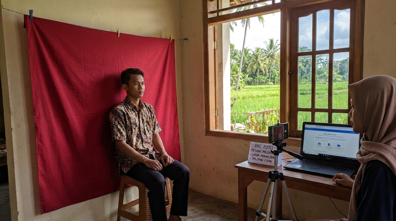 Panduan Pas Foto Petani Milenial 2026: Syarat, Warna, dan Tips Terbaru