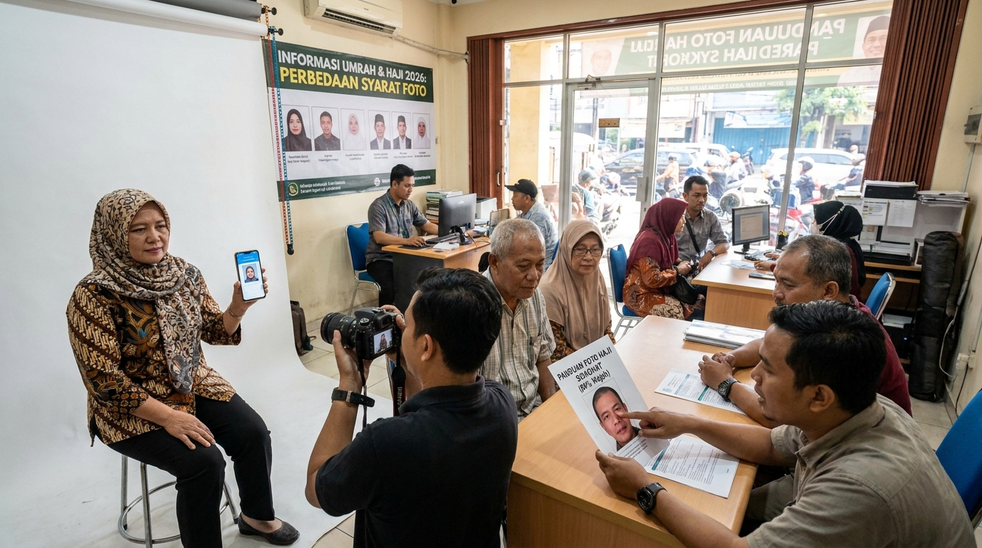 Panduan Lengkap Syarat Foto Umrah 2026: Standar Biometrik Saudi Bio