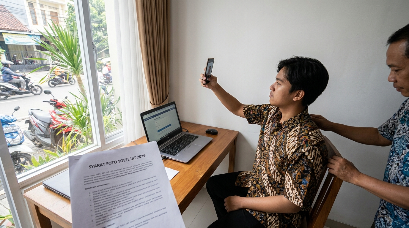Panduan Lengkap Foto Pendaftaran TOEFL iBT 2026 Sesuai Standar ETS