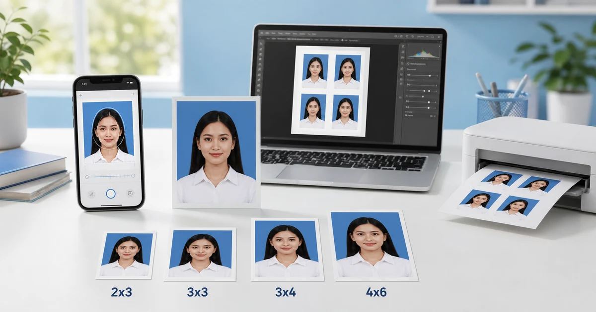 Aplikasi Cetak Pas Foto 2x3-4x6: Web vs HP vs Desktop